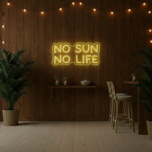 No Sun No Life LED Neon Sign, Beach Theme Neon Sign
