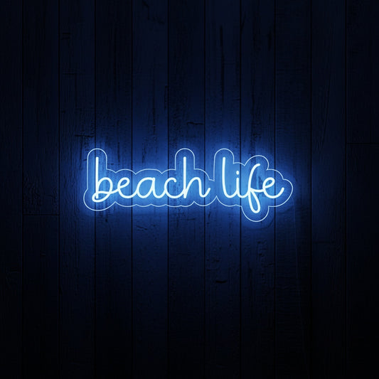 Beach Life LED Neon Sign, Beach Theme Neon Sign