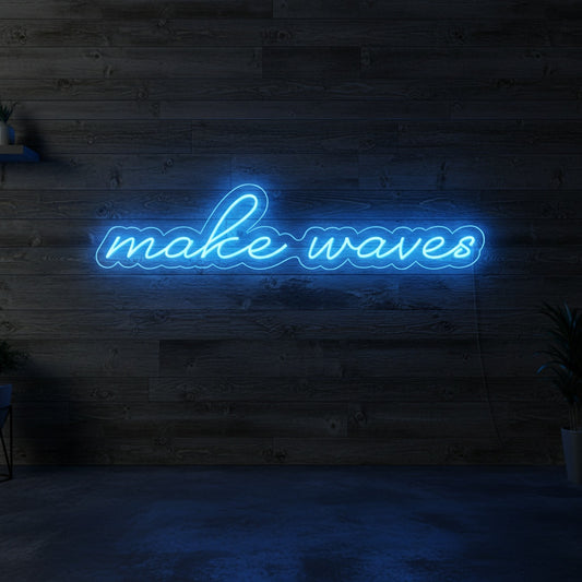 Make Waves LED Neon Sign, Beach Theme Neon Sign