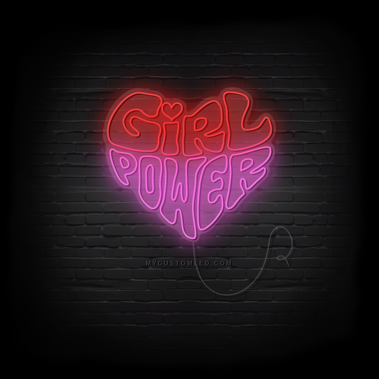 Girl Power LED Neon Sign