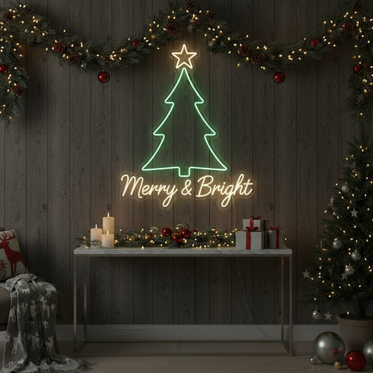 Merry and Bright LED Neon Sign