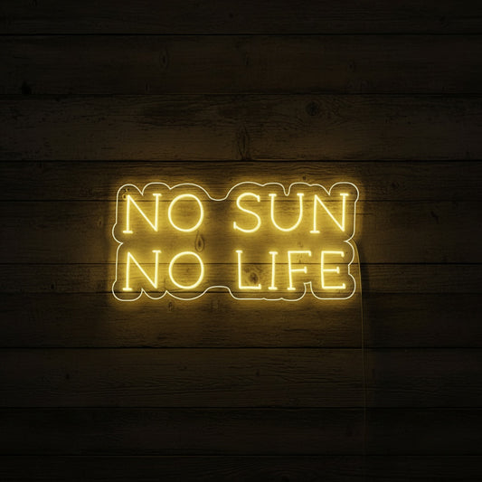 No Sun No Life LED Neon Sign, Beach Theme Neon Sign