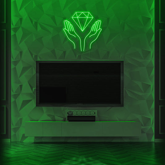 Diamond Hands Neon LED Sign