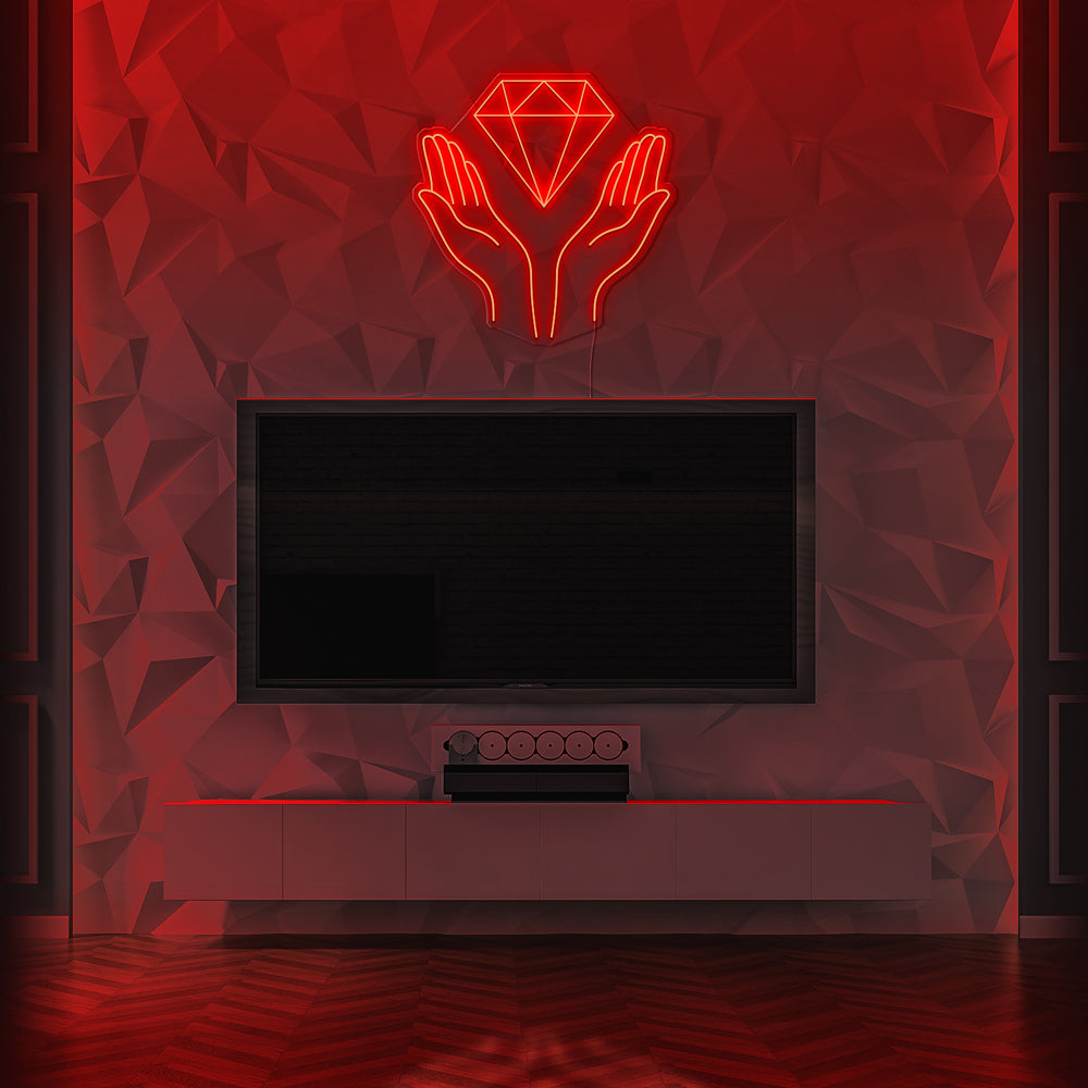 Diamond Hands  Neon LED Sign
