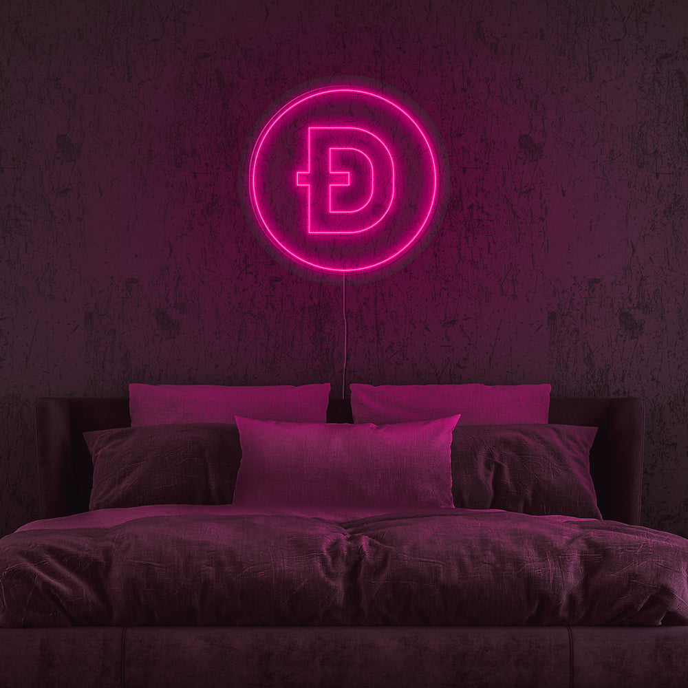Dogecoin Neon LED Sign
