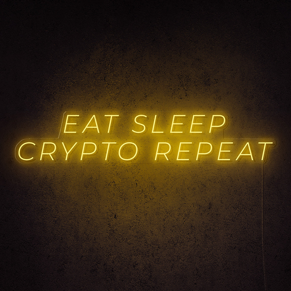Eat Sleep Crypto Repeat Neon LED Sign