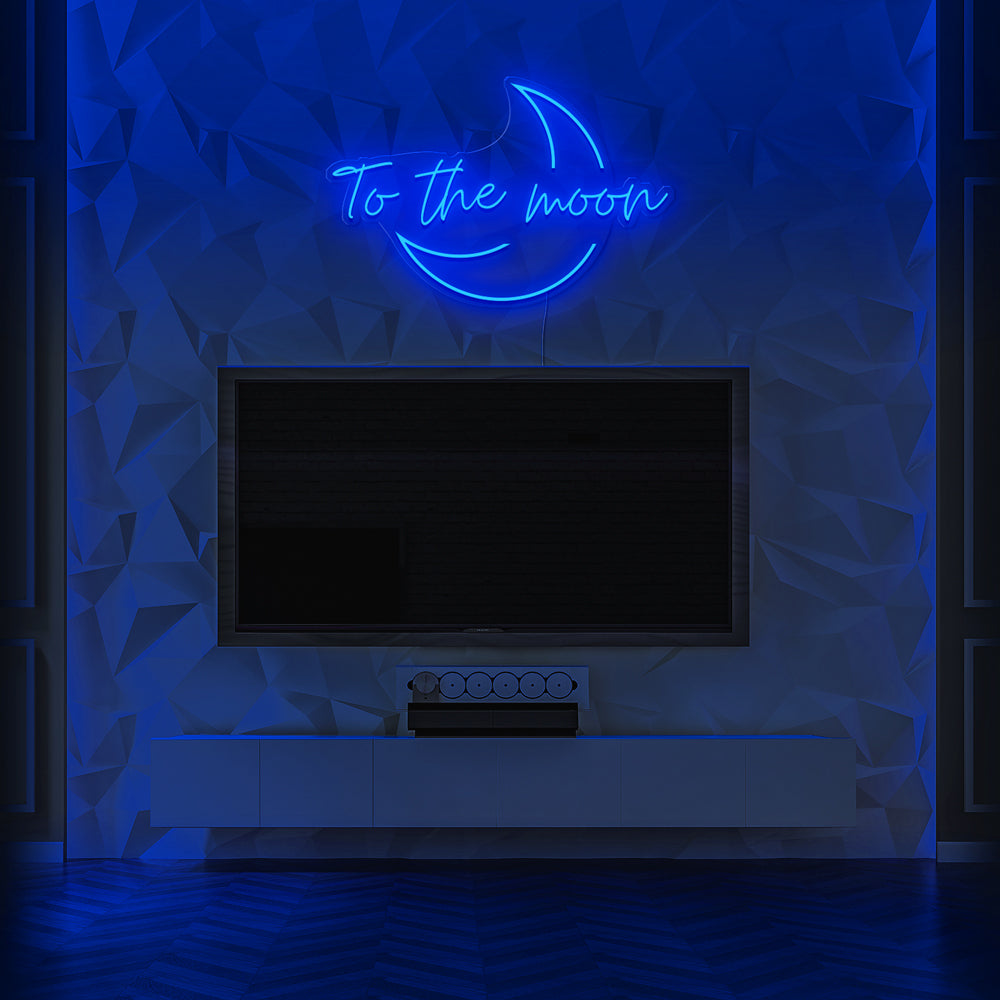 To The Moon Neon LED Sign