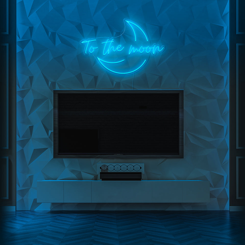 To The Moon Neon LED Sign