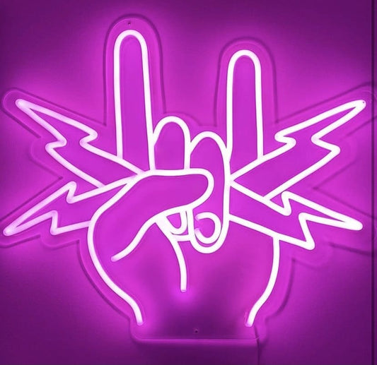 Rock hand LED Neon Sign