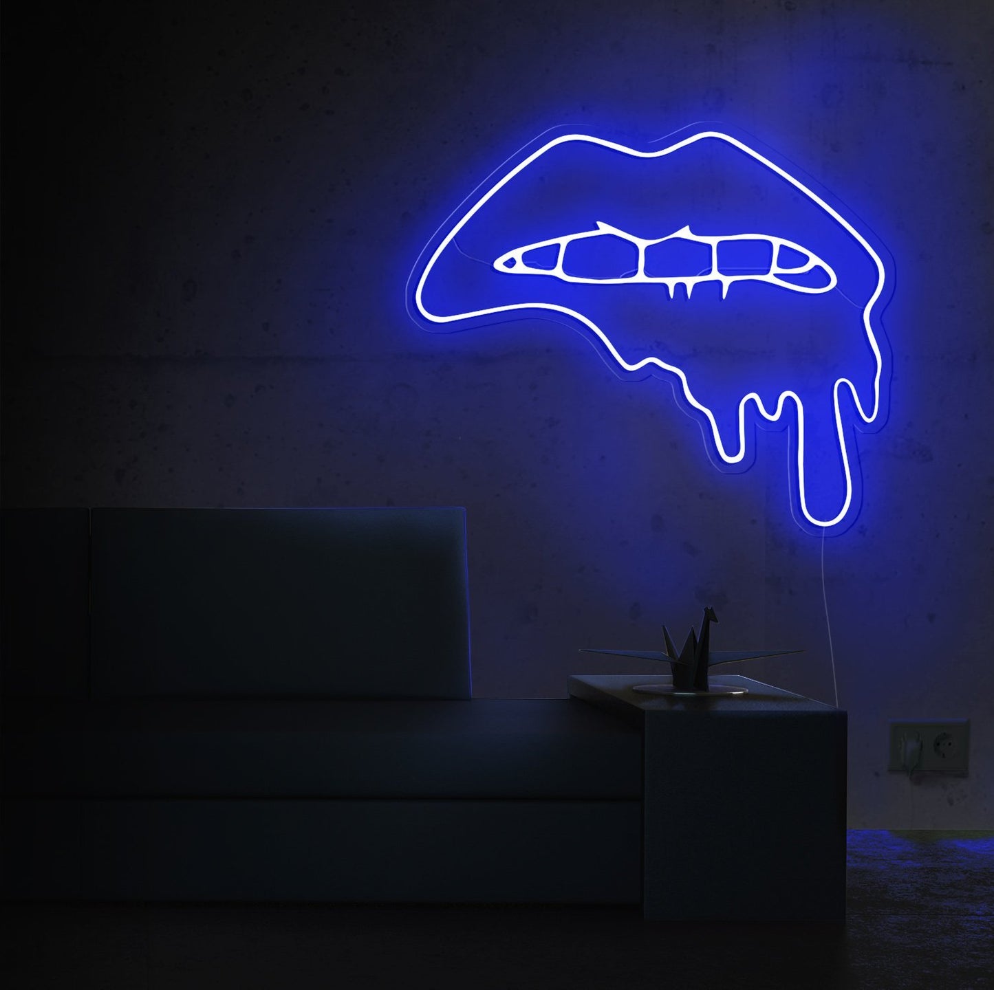 Dripping Lips LED Neon Sign