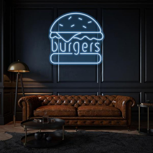 Burgers LED Neon Sign