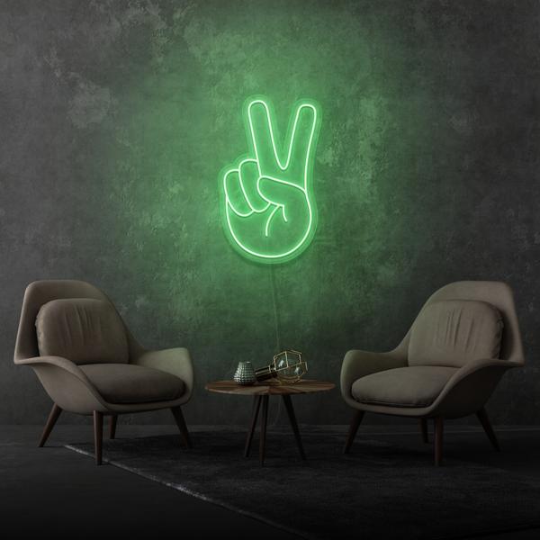Peace Hand LED Neon Sign