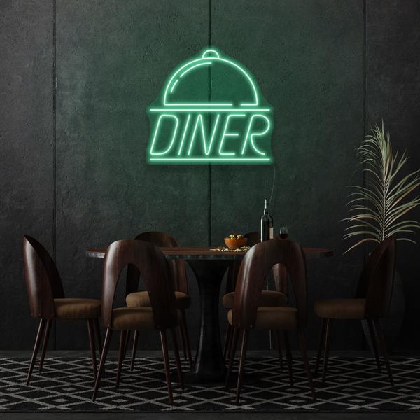 Diner On A Silver Platter LED Neon Sign