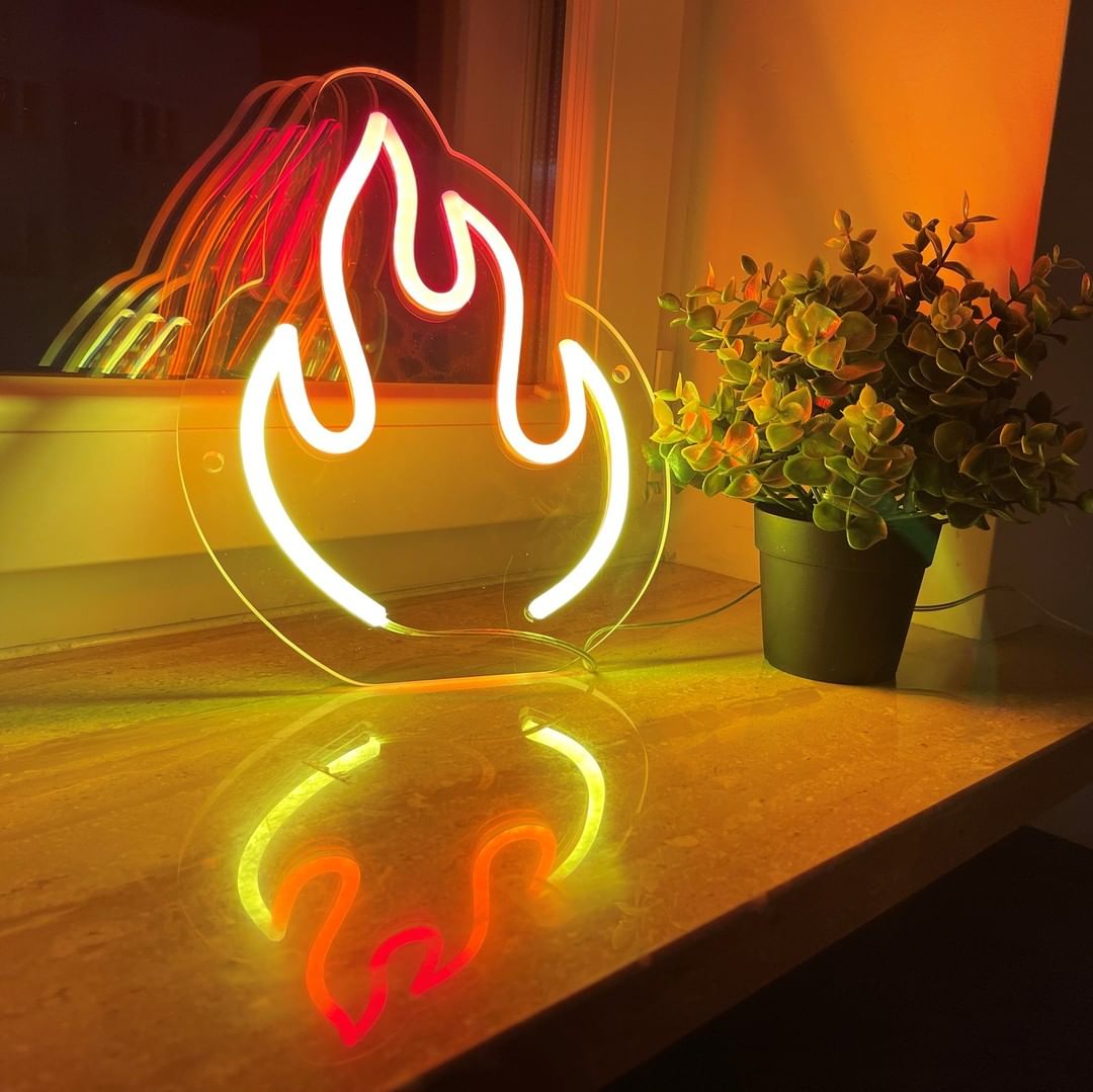 Flame LED Neon Sign