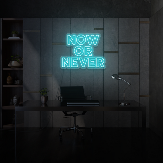 Now or Never LED Neon Sign