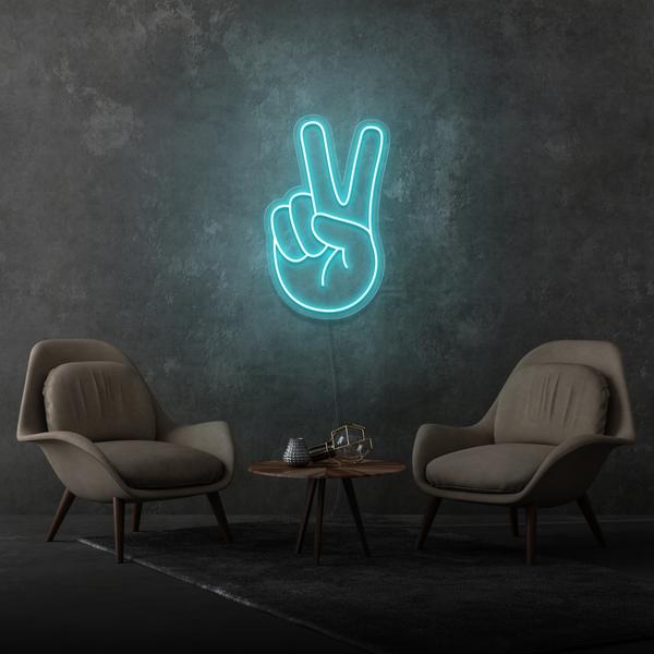 Peace Hand LED Neon Sign