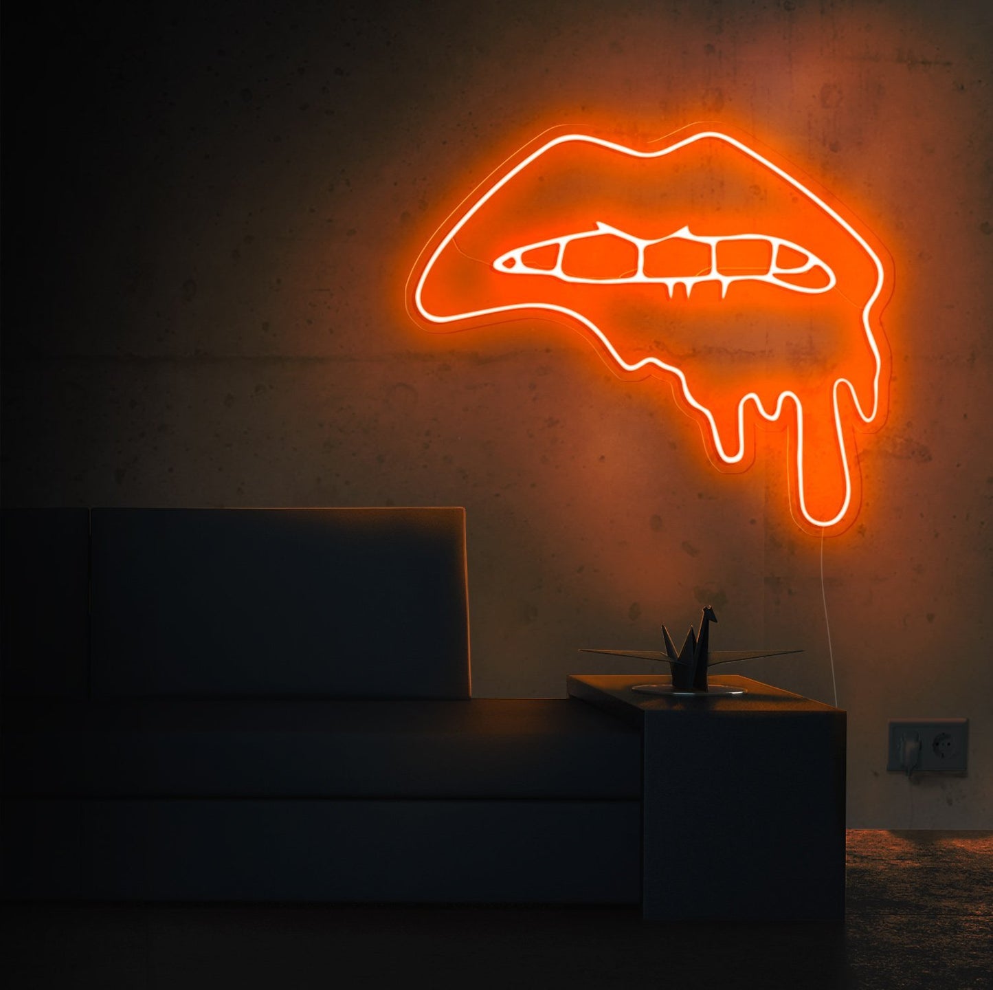 Dripping Lips LED Neon Sign
