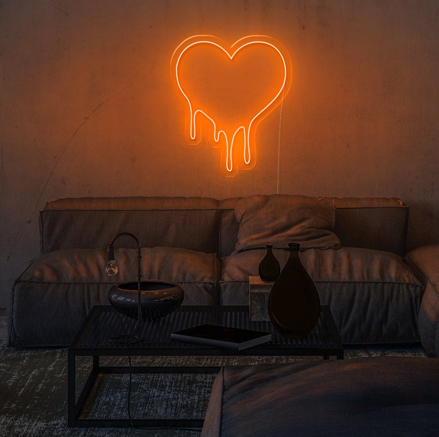 Dripping Heart LED Neon Sign