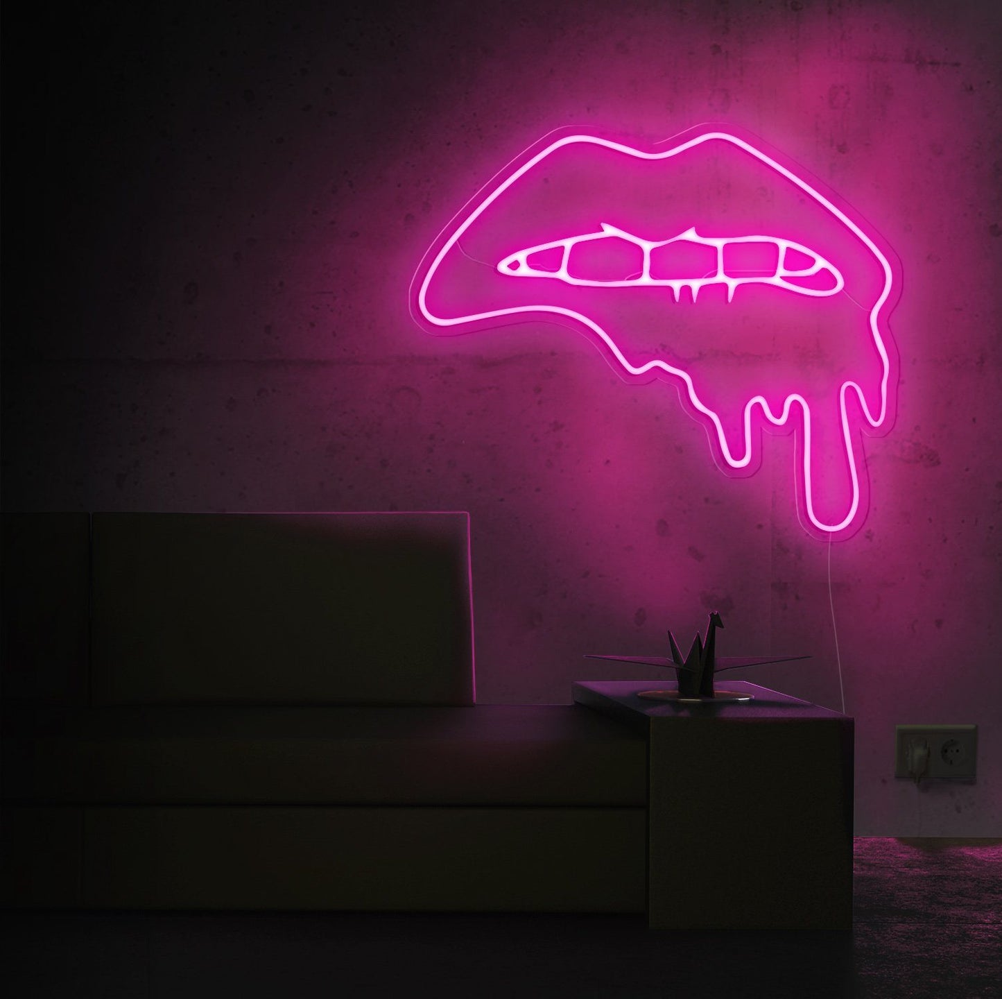 Dripping Lips LED Neon Sign