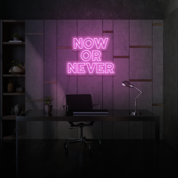Now or Never LED Neon Sign