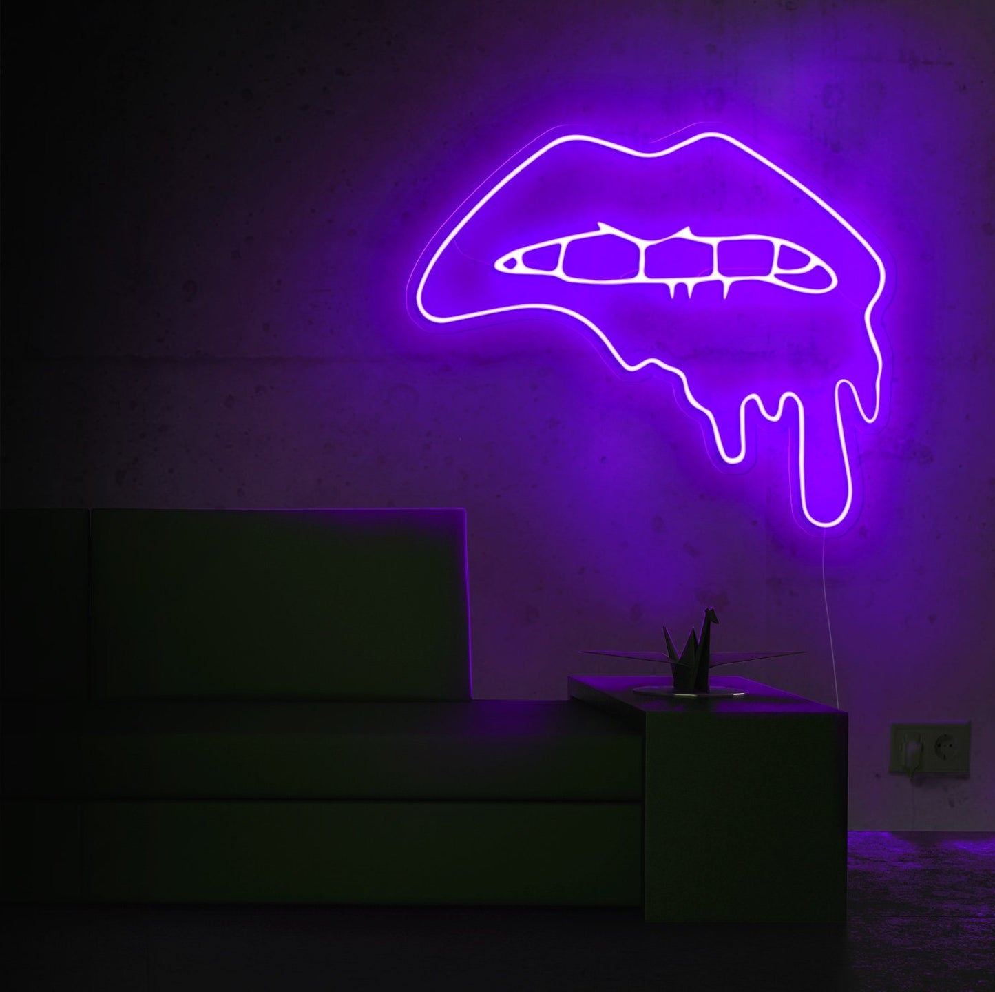 Dripping Lips LED Neon Sign