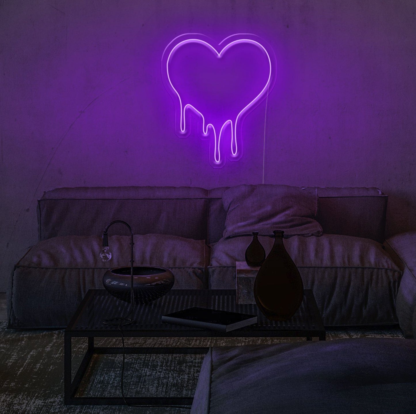 Dripping Heart LED Neon Sign
