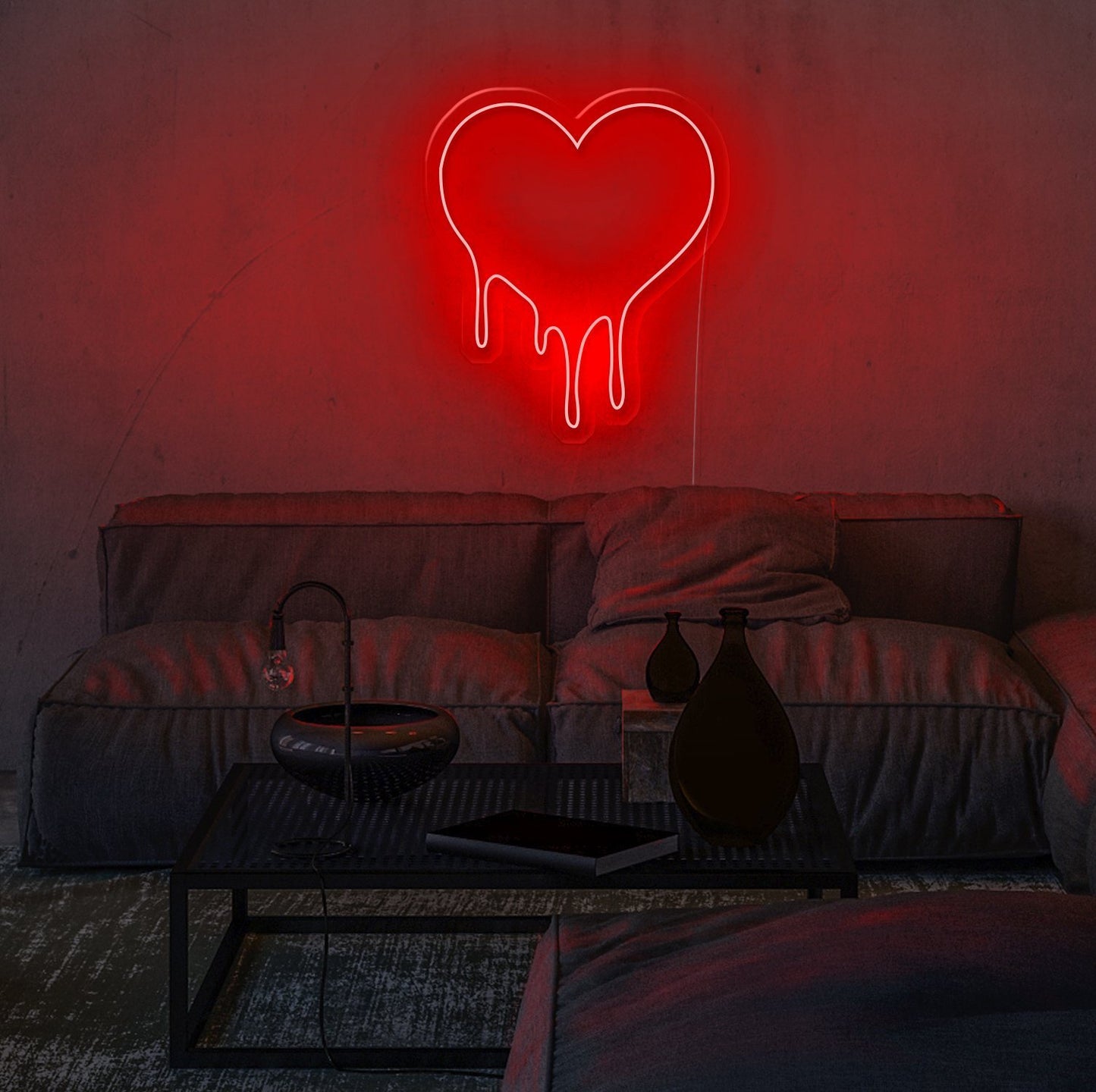 Dripping Heart LED Neon Sign