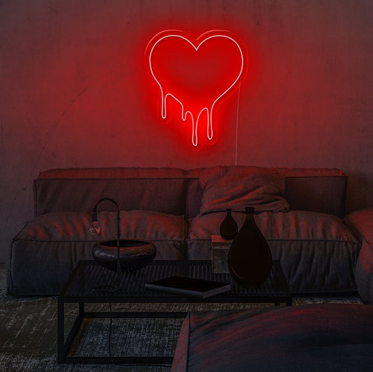 Dripping Heart LED Neon Sign