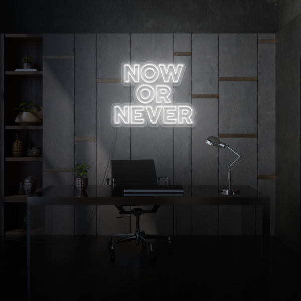 Now or Never LED Neon Sign