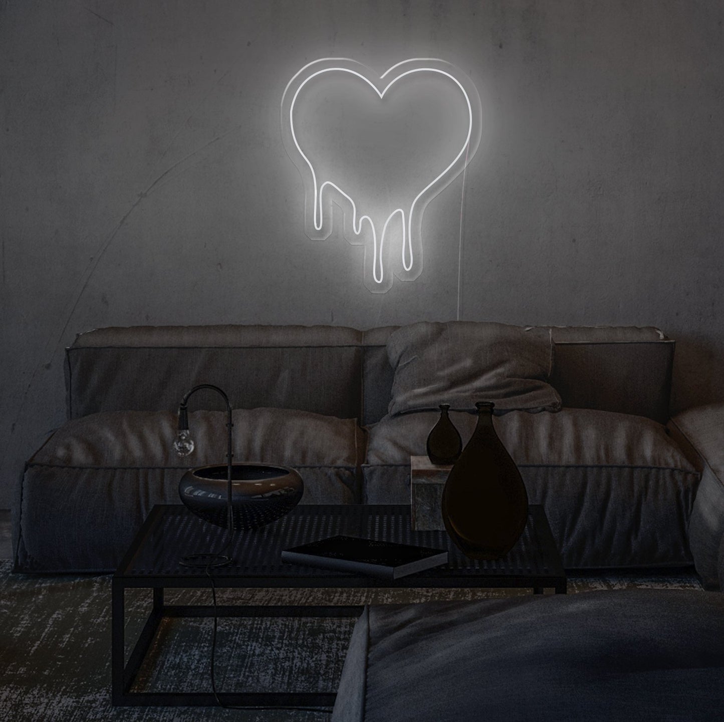 Dripping Heart LED Neon Sign