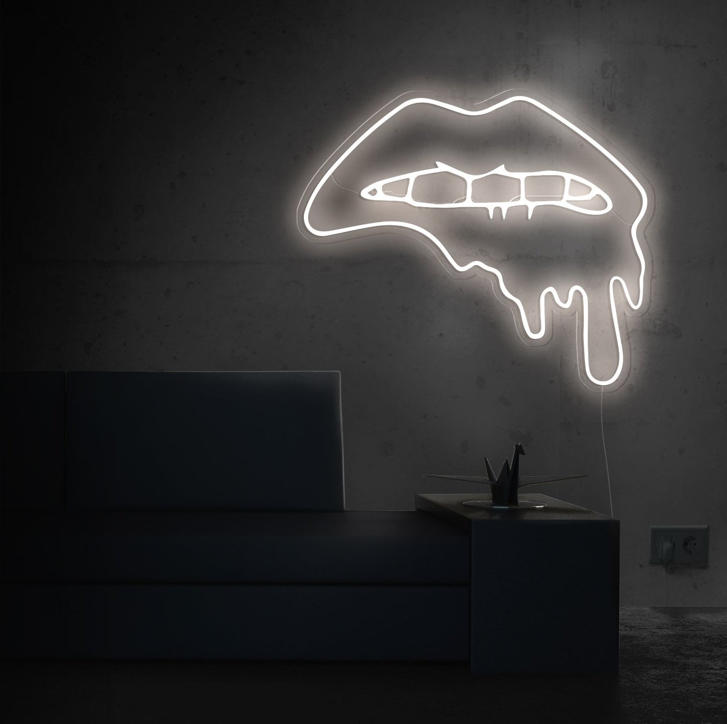 Dripping Lips LED Neon Sign
