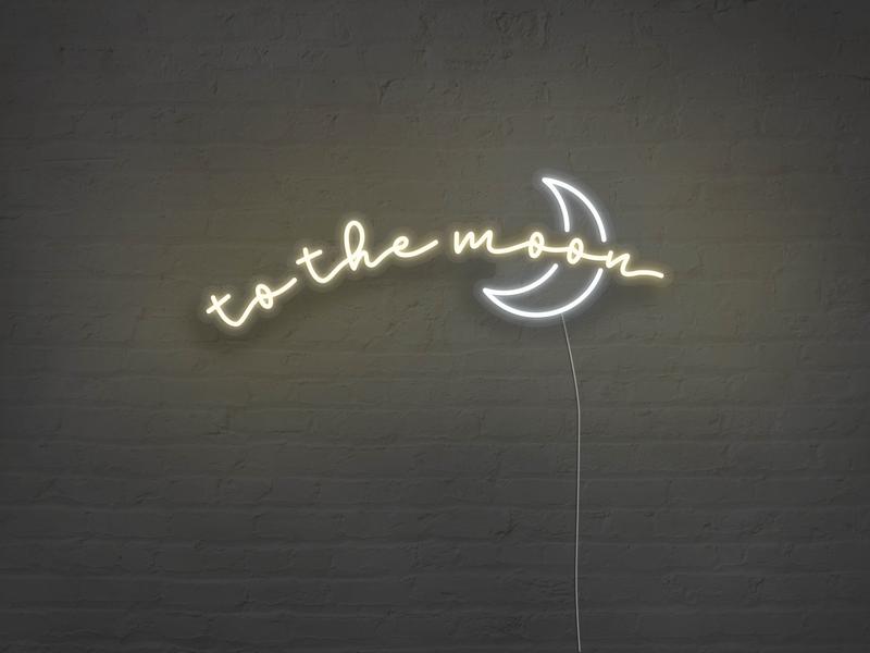 To The Moon LED Neon Sign