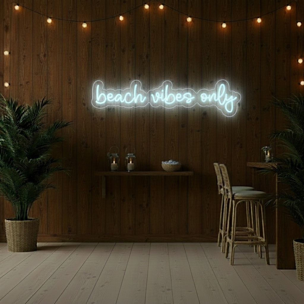 Beach Vibes Only LED Neon Sign, Beach Theme Neon Sign