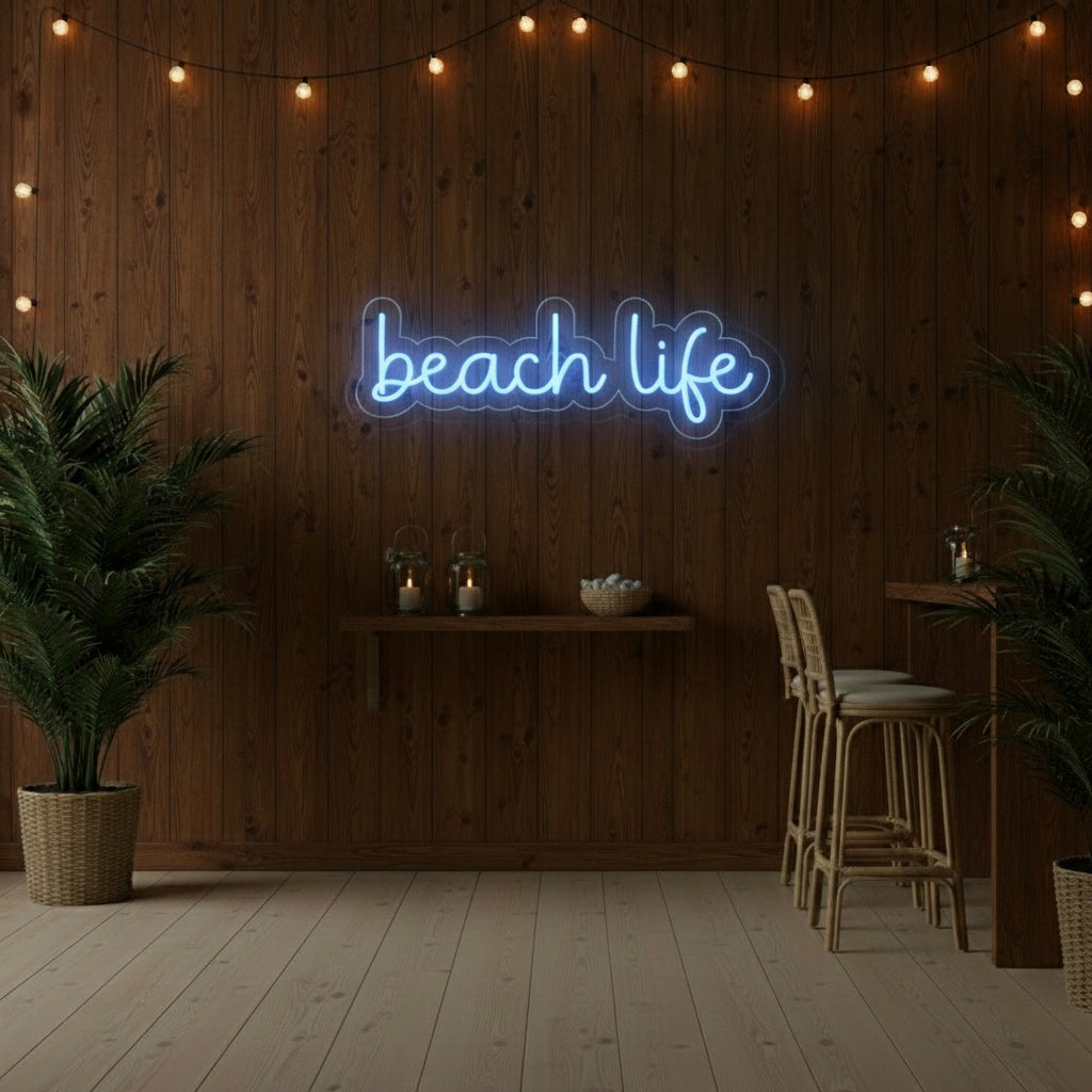 Beach Life LED Neon Sign, Beach Theme Neon Sign