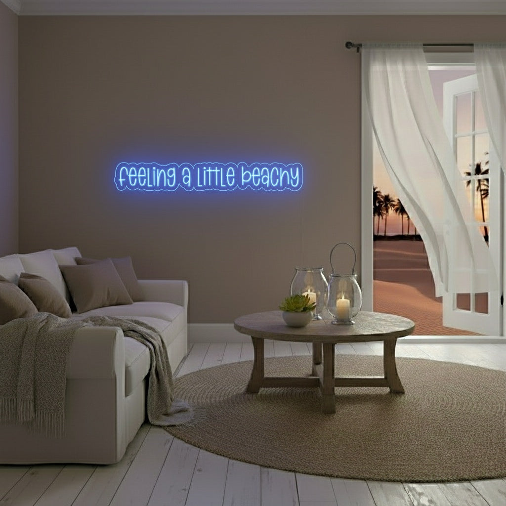 Feeling a Little Beachy LED Neon Sign, Beach Theme Neon Sign