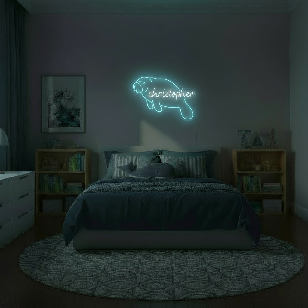 Custom Name Manatee LED Neon Sign