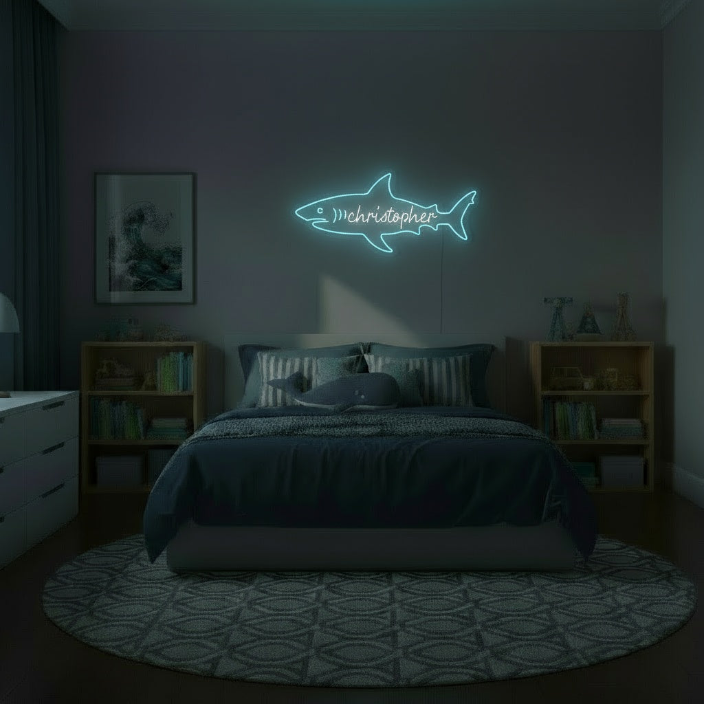 Custom Name Shark LED Neon Sign