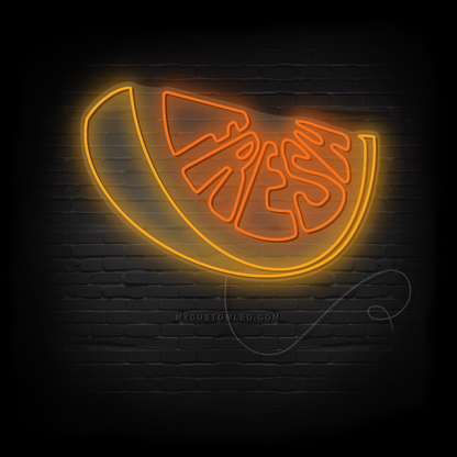 Fresh Orange Slice LED Neon Sign
