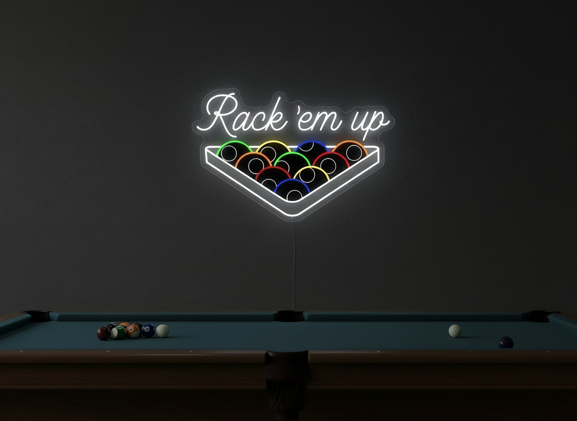 Rack ‘em Up LED Neon Sign