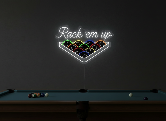 Rack ‘em Up LED Neon Sign