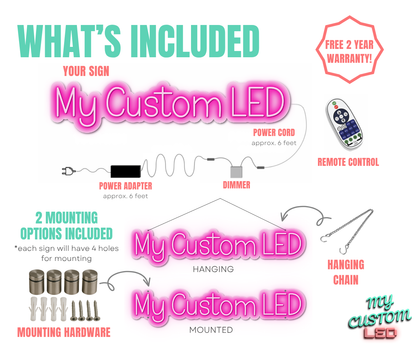 No Regrets LED Neon Sign
