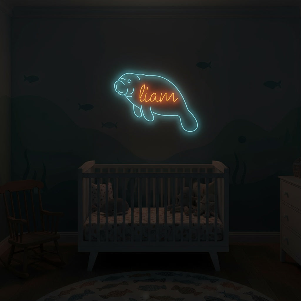 Custom Name Manatee LED Neon Sign