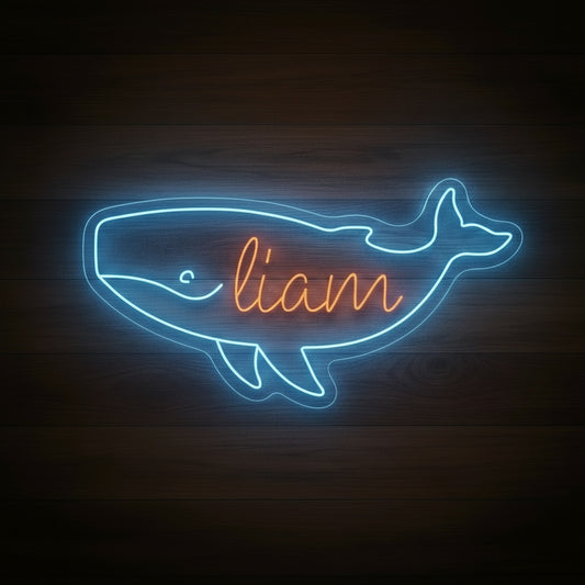 Custom Name Whale LED Neon Sign