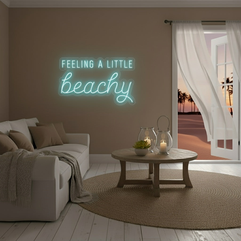Feeling a Little Beachy LED Neon Sign, Beach Theme Neon Sign V2