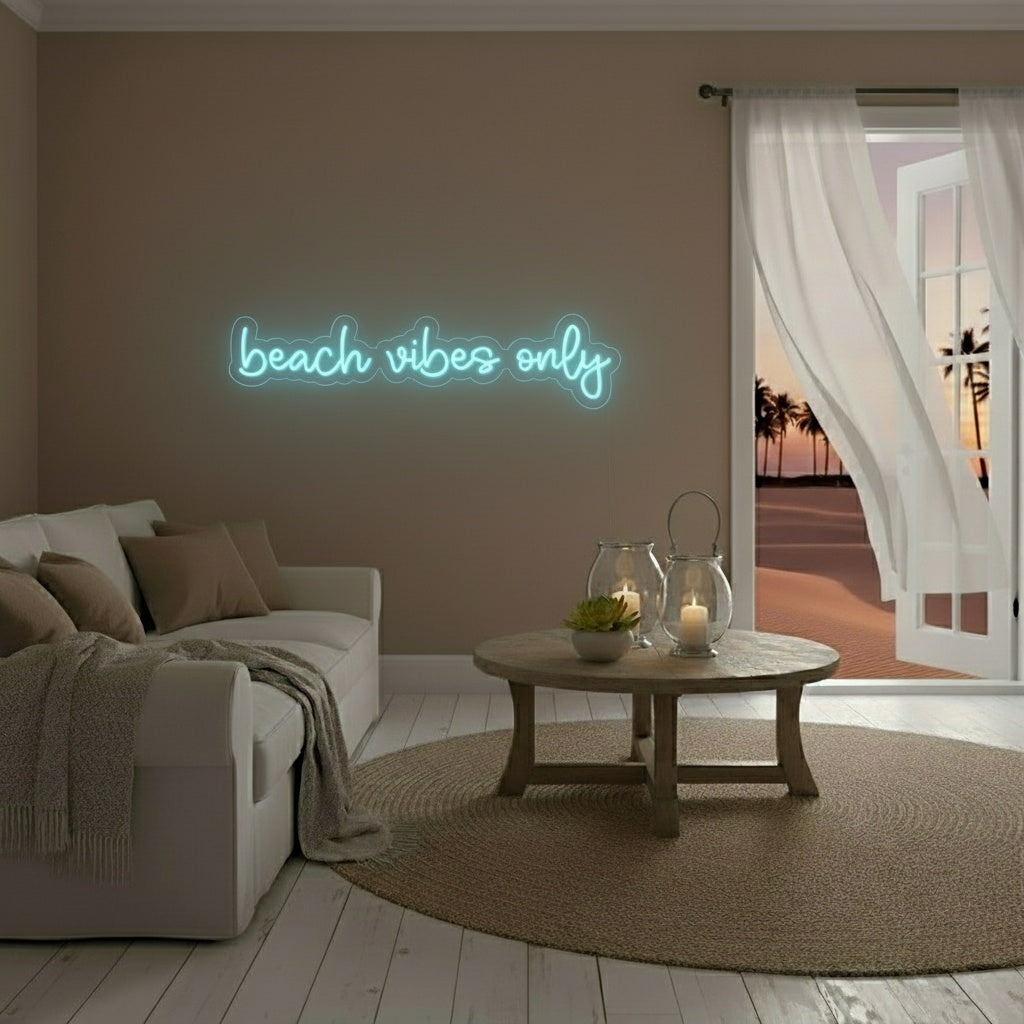 Beach Vibes Only LED Neon Sign, Beach Theme Neon Sign