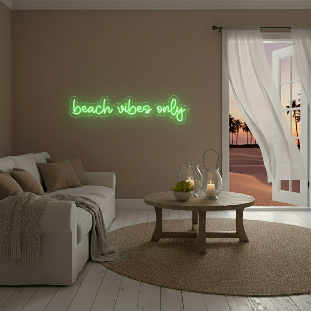 Beach Vibes Only LED Neon Sign, Beach Theme Neon Sign