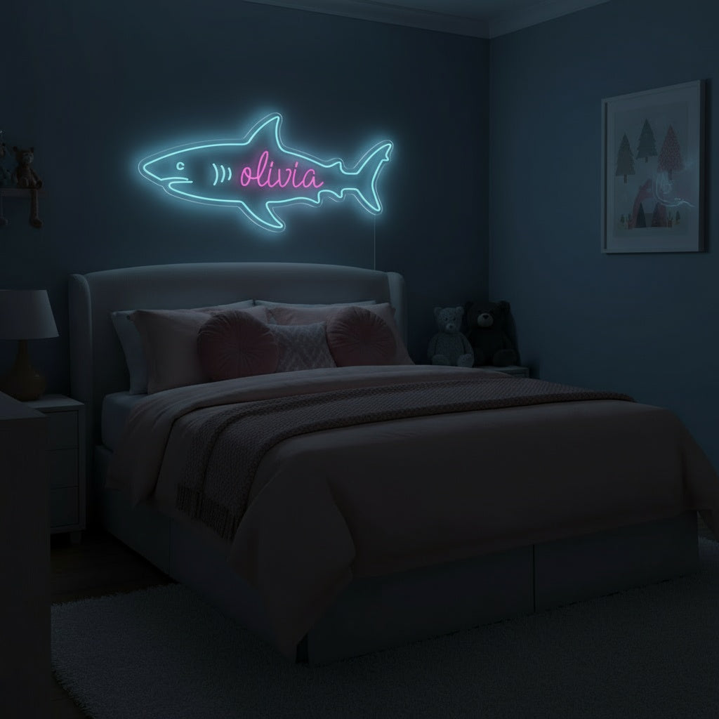 Custom Name Shark LED Neon Sign