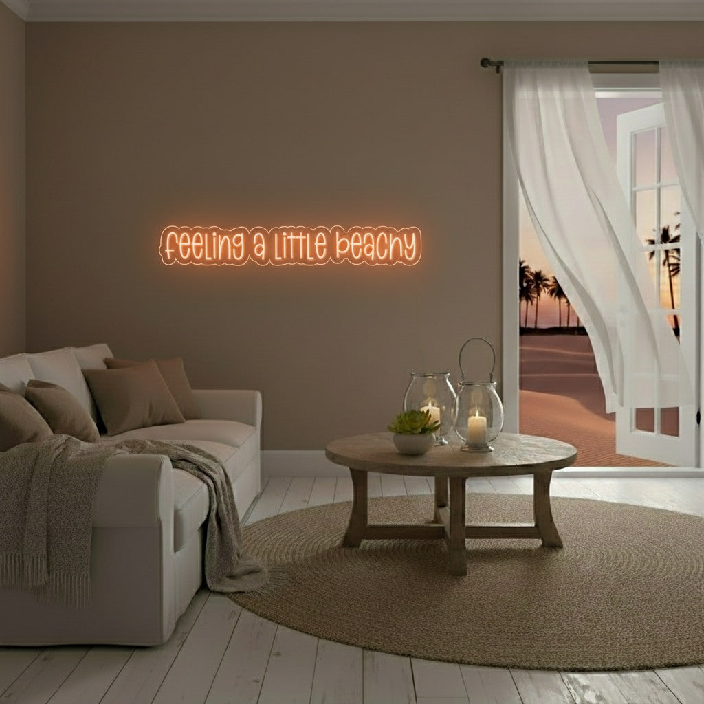Feeling a Little Beachy LED Neon Sign, Beach Theme Neon Sign