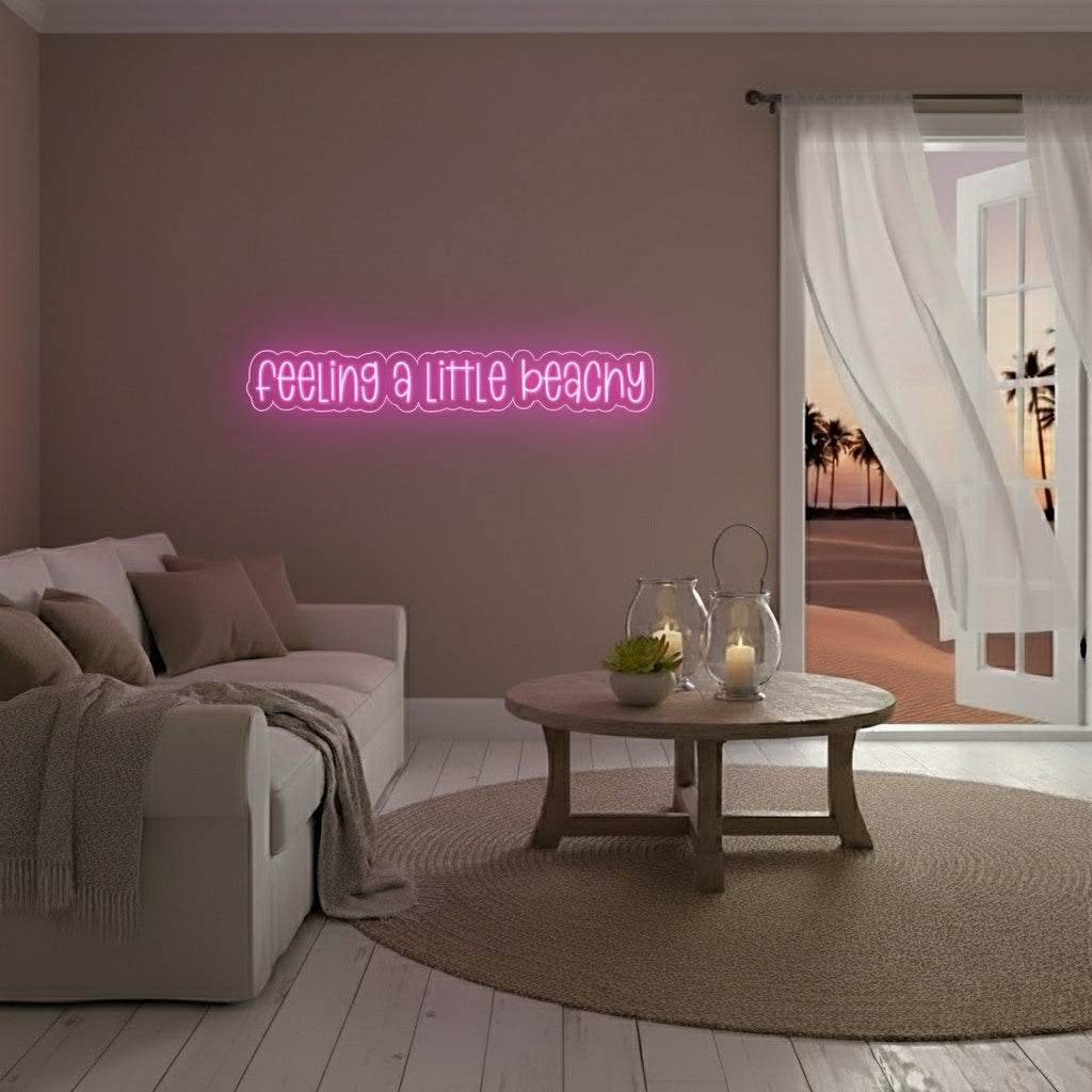 Feeling a Little Beachy LED Neon Sign, Beach Theme Neon Sign
