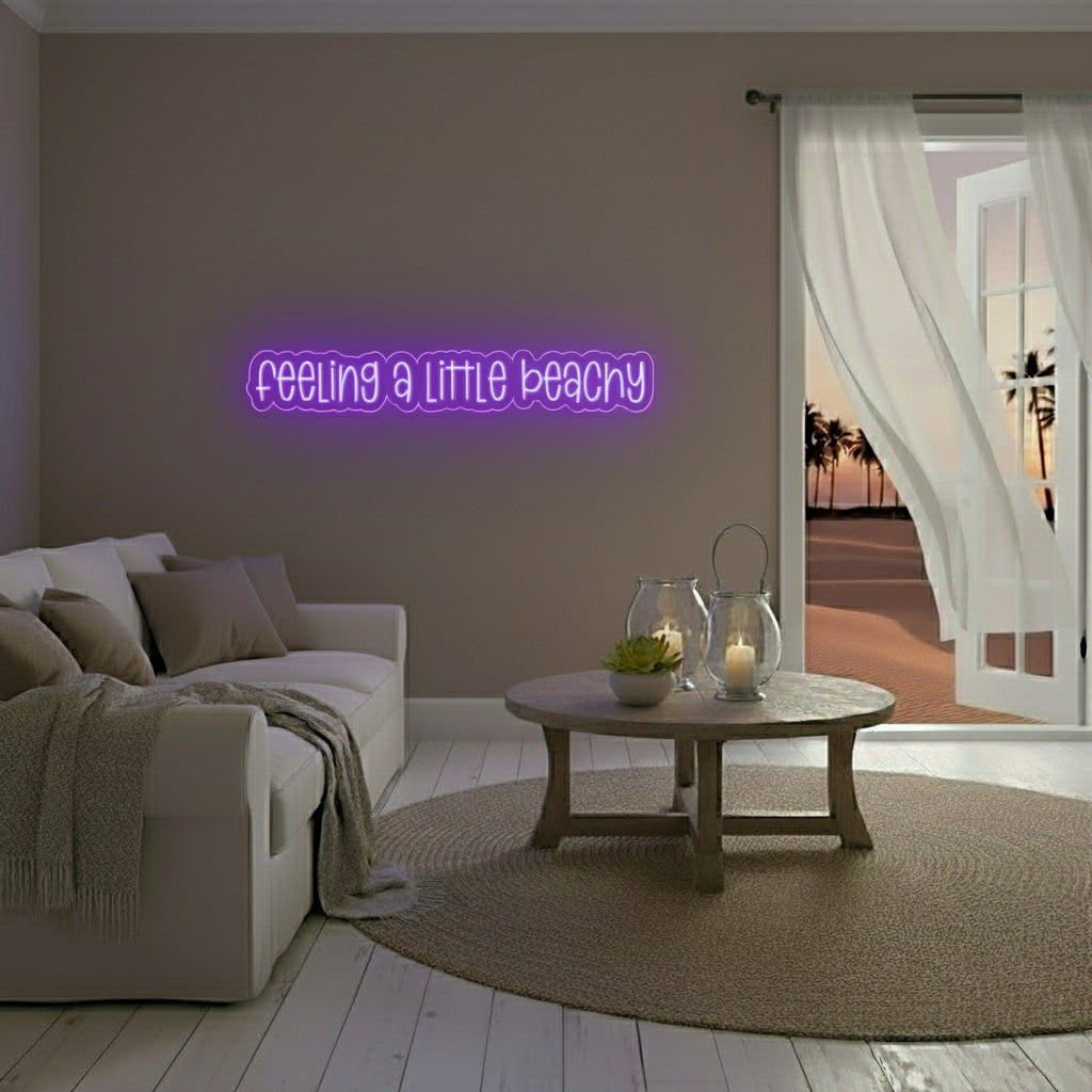 Feeling a Little Beachy LED Neon Sign, Beach Theme Neon Sign